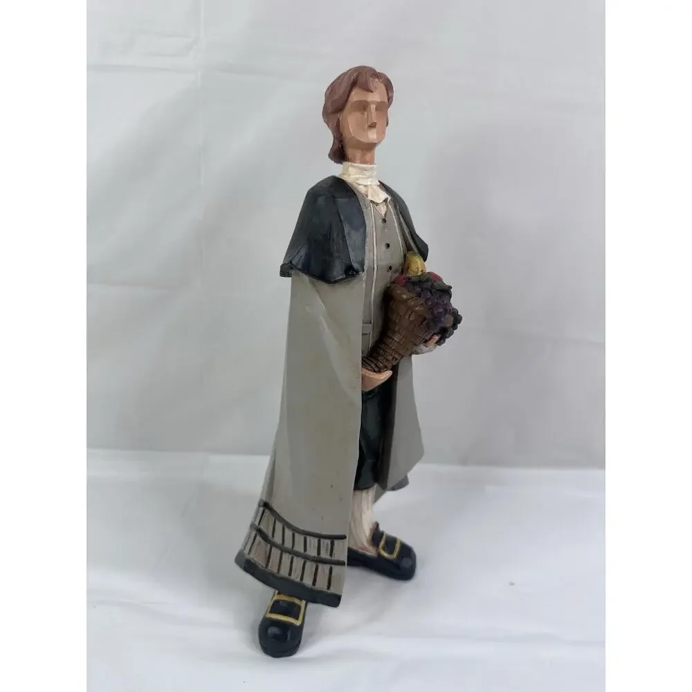 Pilgrim Figurine Folk Art Primitive Thanksgiving Fall Decor